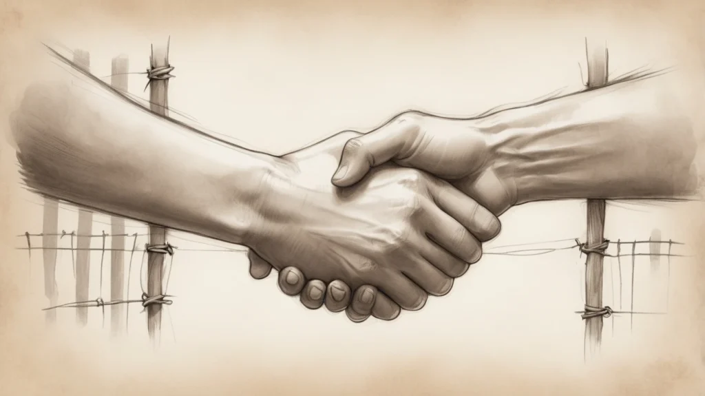 Shaking hands in difficult times