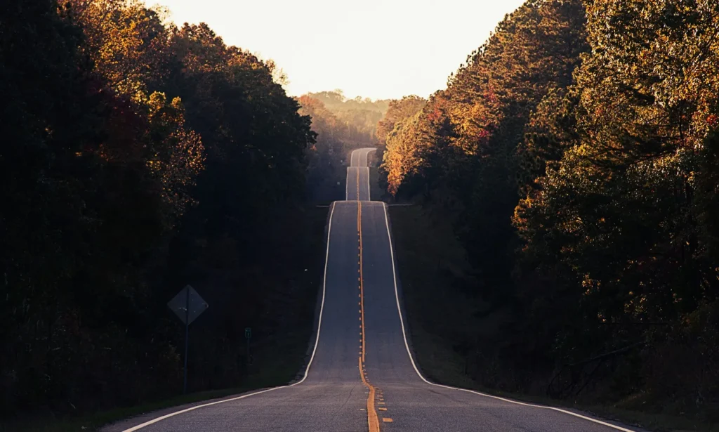 Ascending and descending road